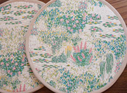 Giverny Trivet, Round Fabric Potholder