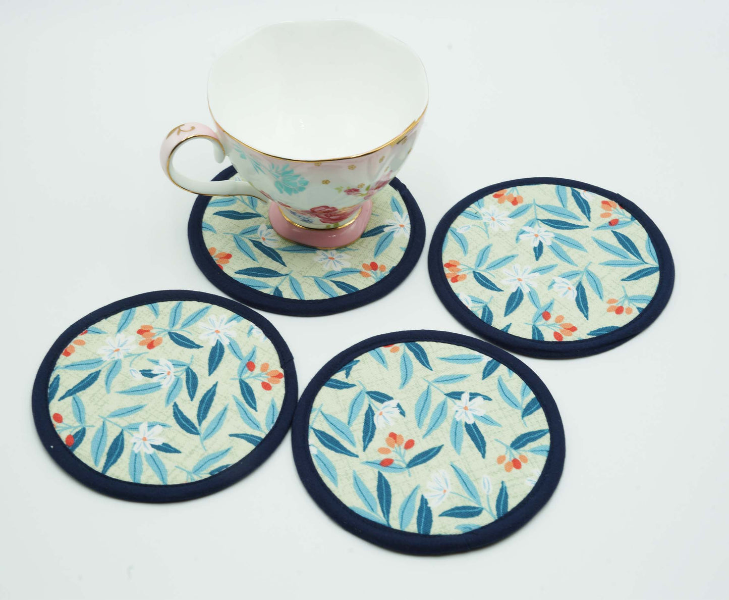 Purity Round Fabric Coasters Set