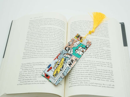 Cartoon Cats Fabric Bookmark