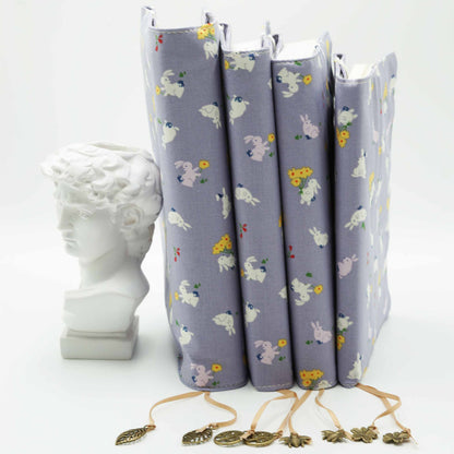 Enjoy Rabbit Book Cover, Fabric Dust Jacket