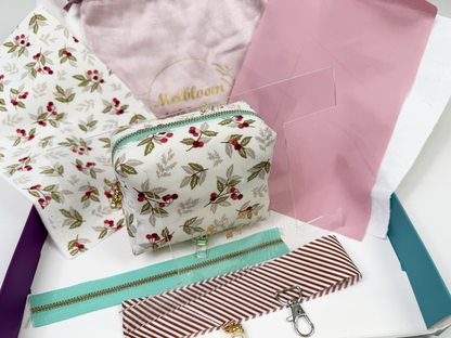 DIY Sewing Kit, Cube Zipper Pouch