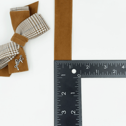 1'' Double Faced Brown Suede Ribbon