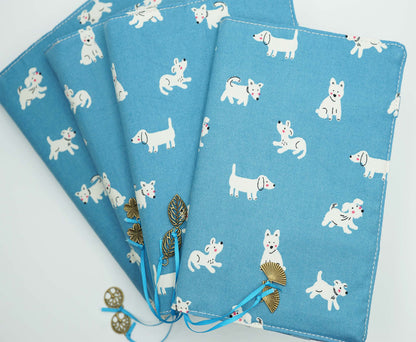 Shy Dog Book Cover, Fabric Dust Jacket