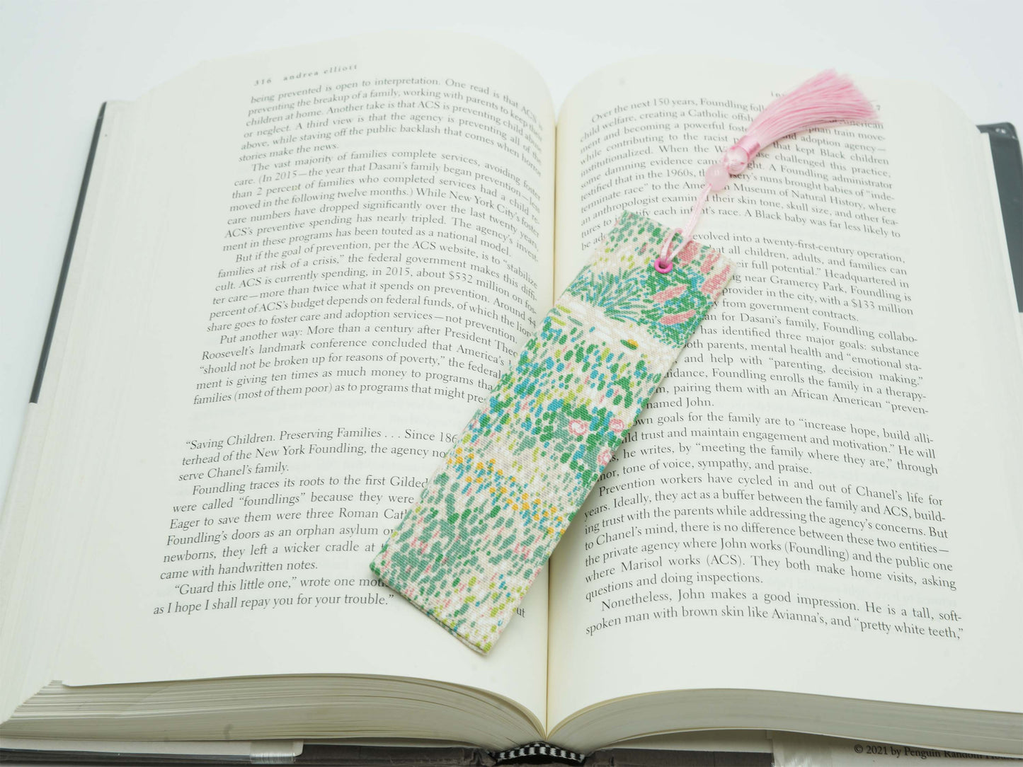 Giverny Fabric Bookmark