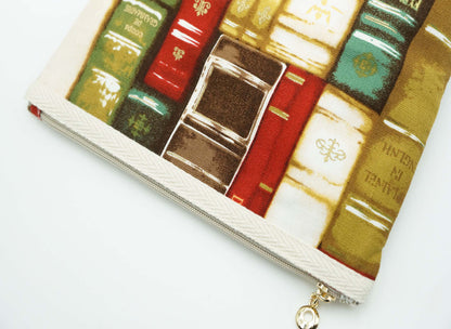 Library Books Basic Zipper Pouch, Charger Bag