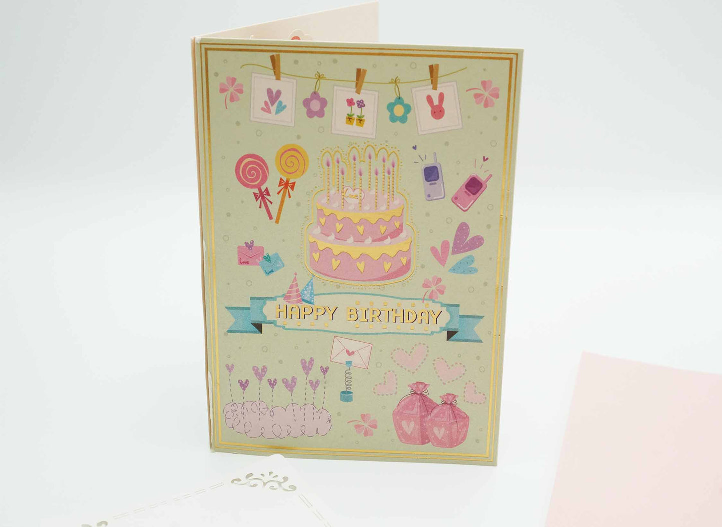 Birthday Cake Pop Up Card, 3D Cake Pop-Up Birthday Card