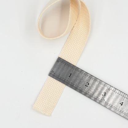 1'' Wide Cotton Webbing | Cream - 3yard