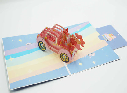 Car 3D Pop Up Card, For Mom, Valentine's Day, Birthday, All Occasion