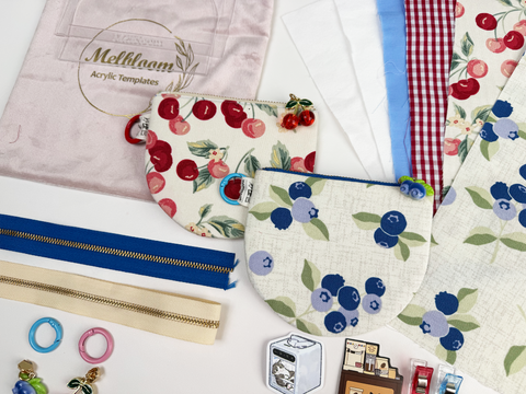 Zipper Half-Moon Pouch Project Kit - Pack of 2