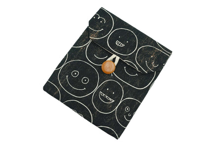 Black Smiling Faces Kindle Sleeve (3 sizes)