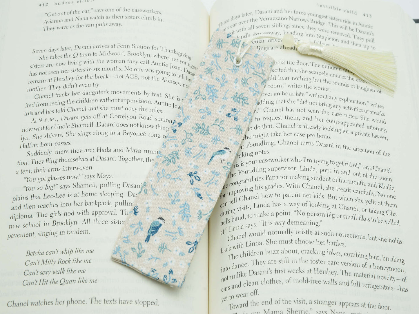 Wander About Forest Fabric Bookmark