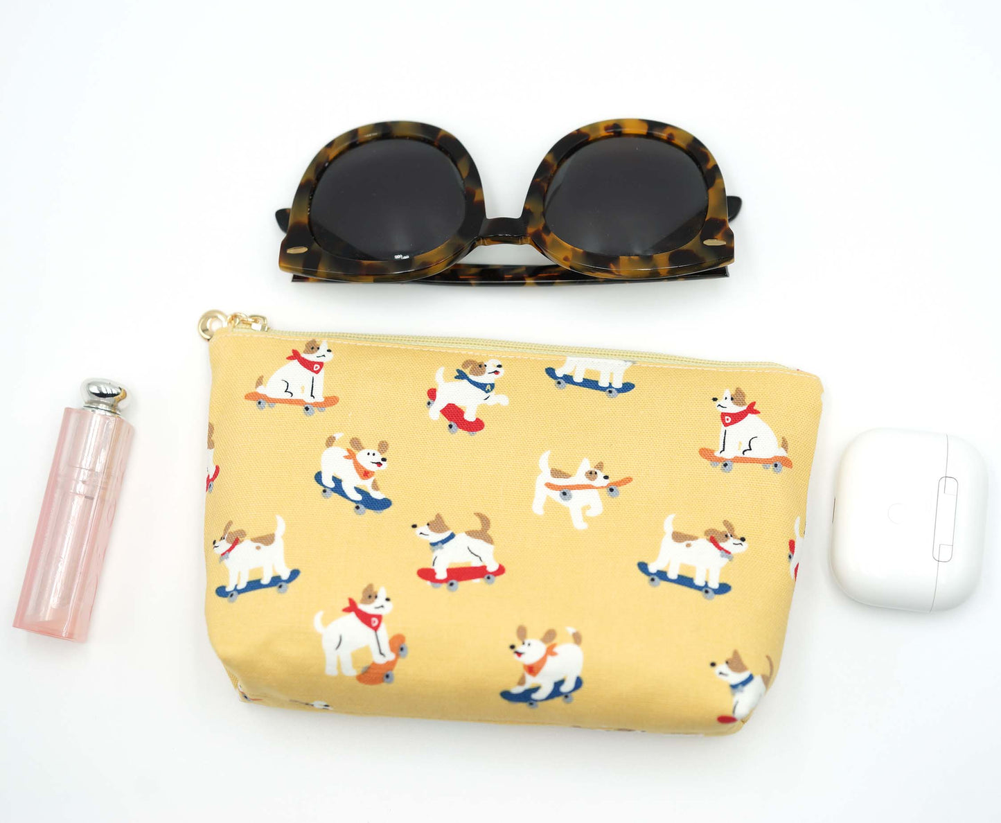 Skating Puppy Zipper Pouch