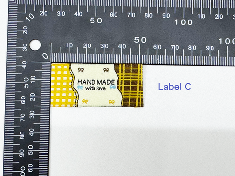 Handmade Yellow Woven Labels