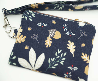 Forest Coin Pouch, Double Zipper Wallet, Purse for ID Cards