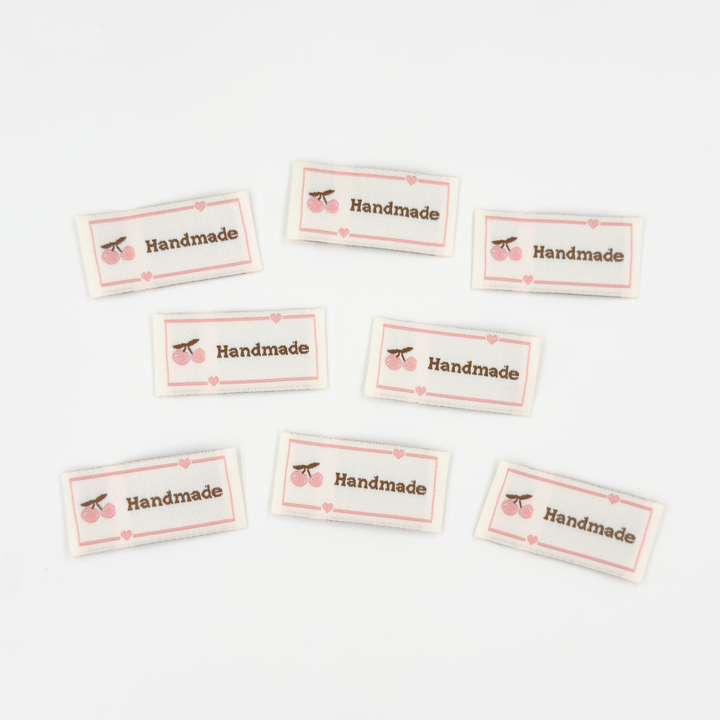 Handmade Cherry Woven Labels