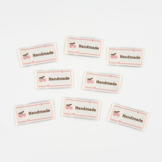 Handmade Cherry Woven Labels