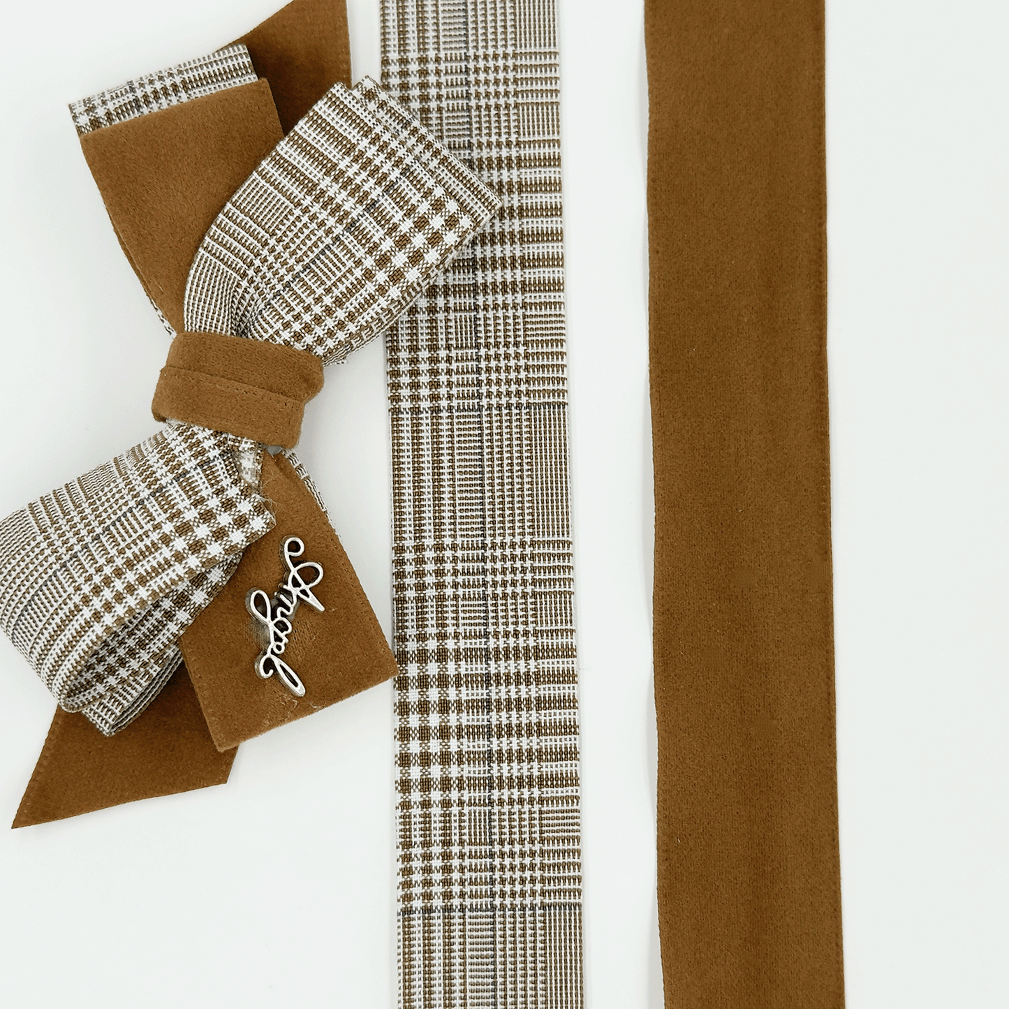 1'' Double Faced Brown Suede Ribbon