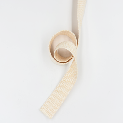 1'' Wide Cotton Webbing | Cream - 3yard
