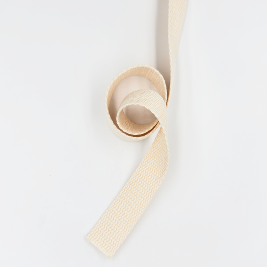 1'' Wide Cotton Webbing | Cream - 3yard