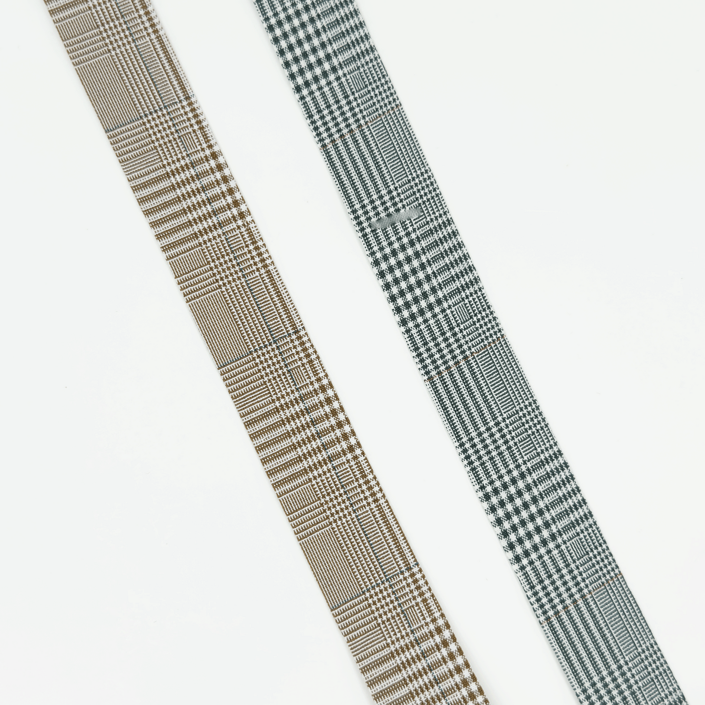 1'' Double Faced Soft Check Ribbon Brown and Black