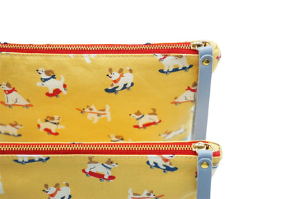 Skating Dog Zipper Bag, Make-Up Bag