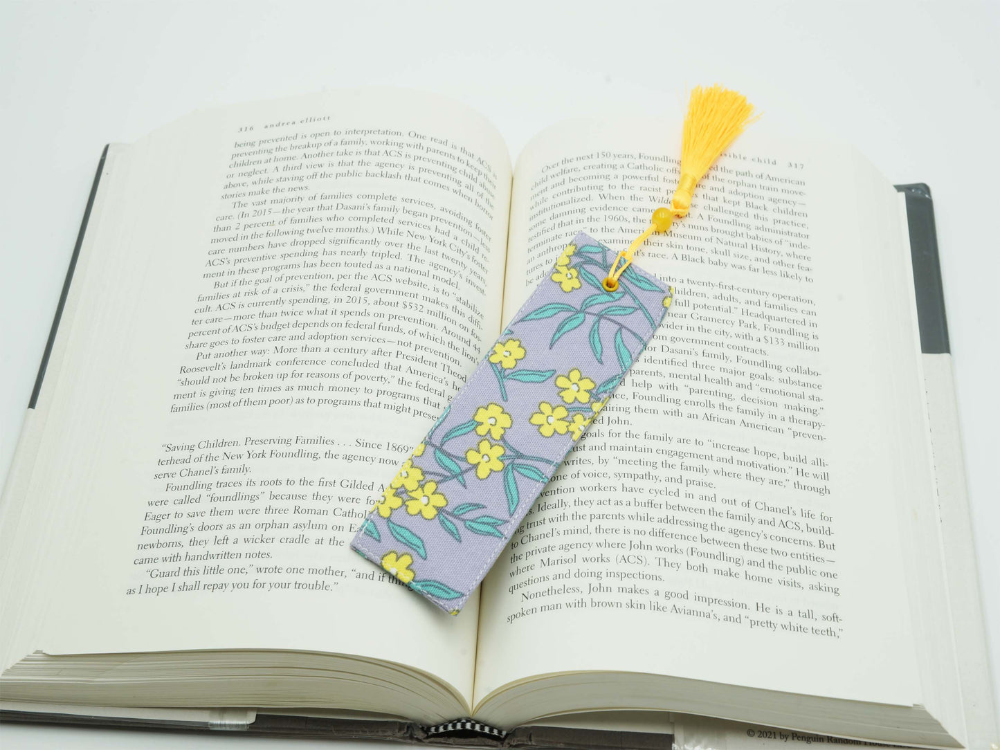 Euphorbia Fabric Bookmark