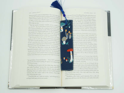 Mushroom Village Fabric Bookmark