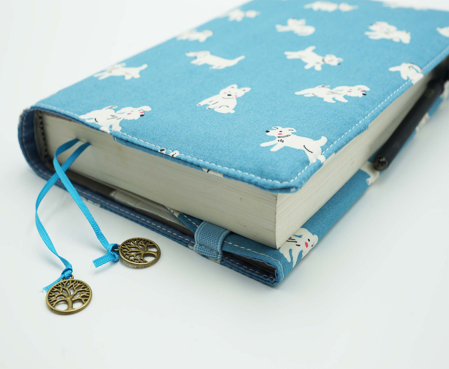 Shy Dog Book Cover, Fabric Dust Jacket