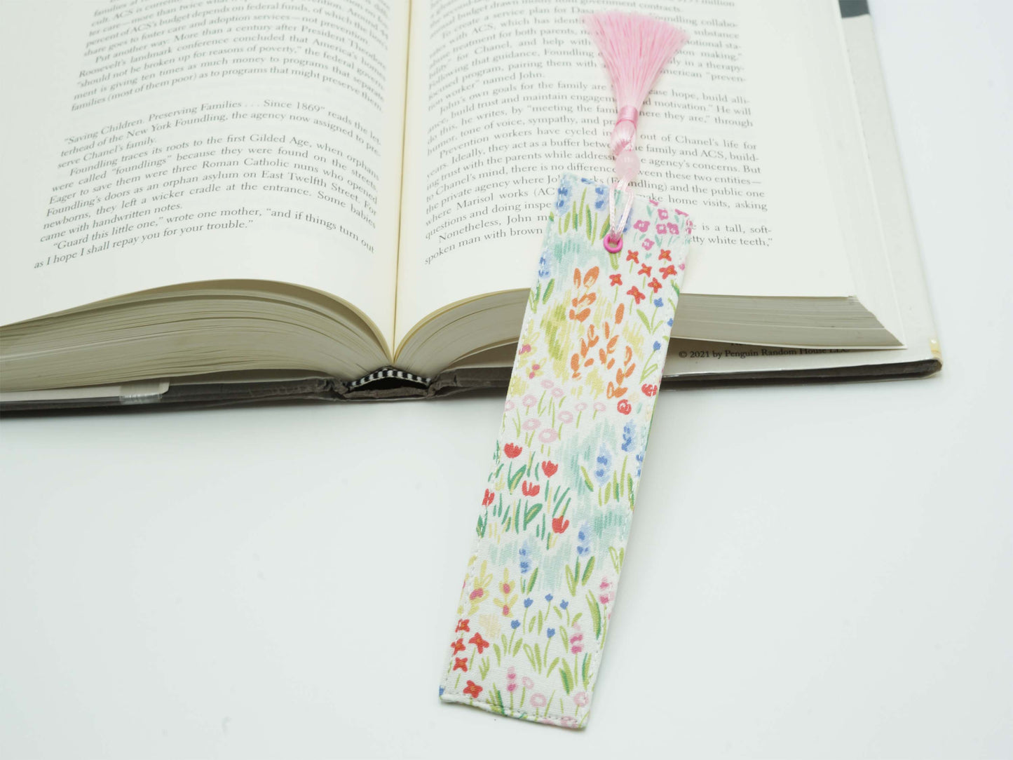 Blurry Garden Fabric Bookmark