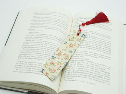 Retro Flower Fabric Bookmark