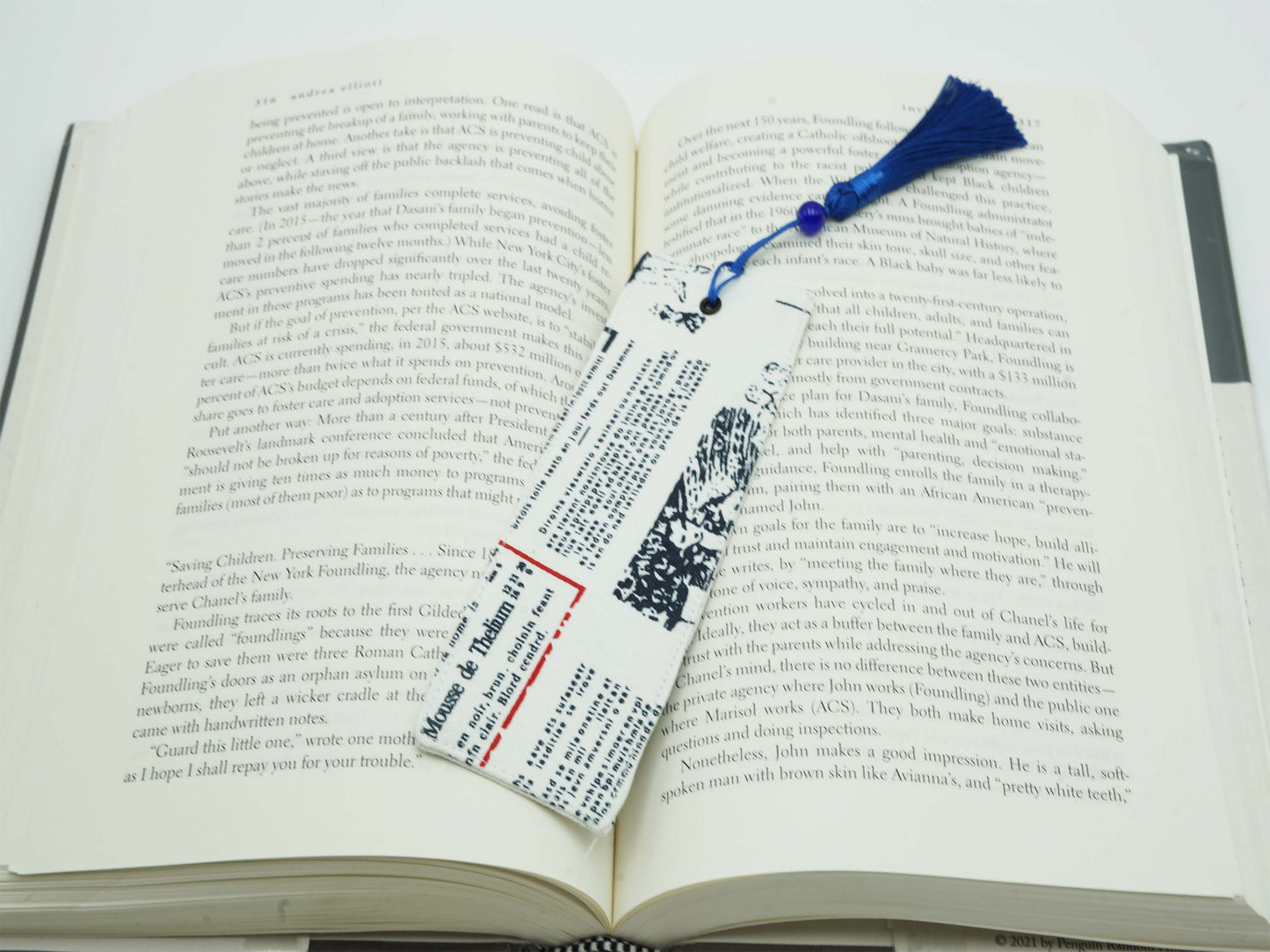 Words Fabric Bookmark