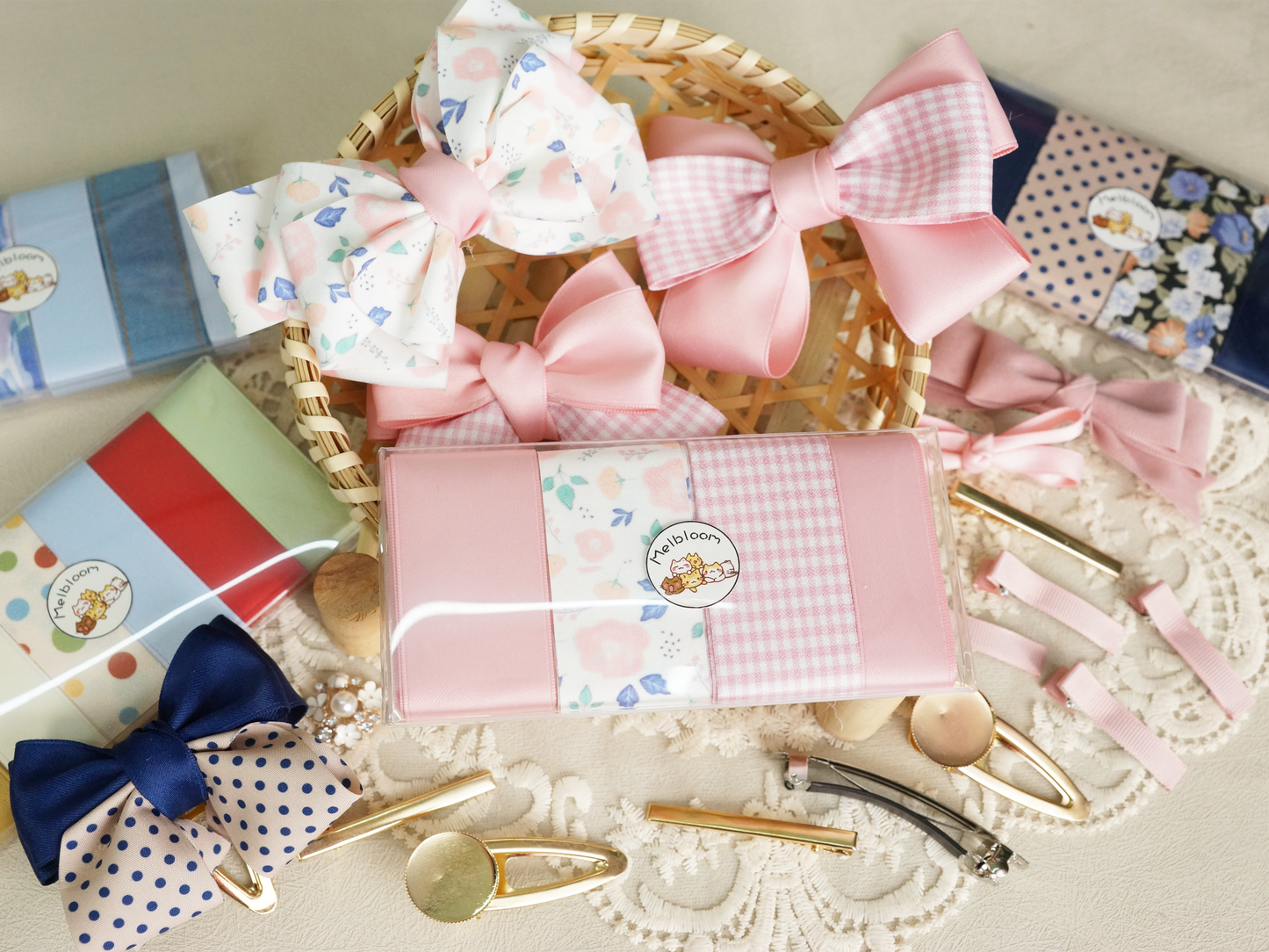 Pink Hair Bow Making Kit