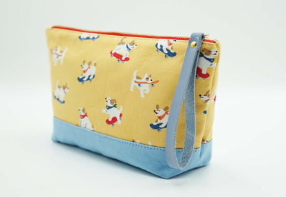 Skating Dog Zipper Bag, Make-Up Bag