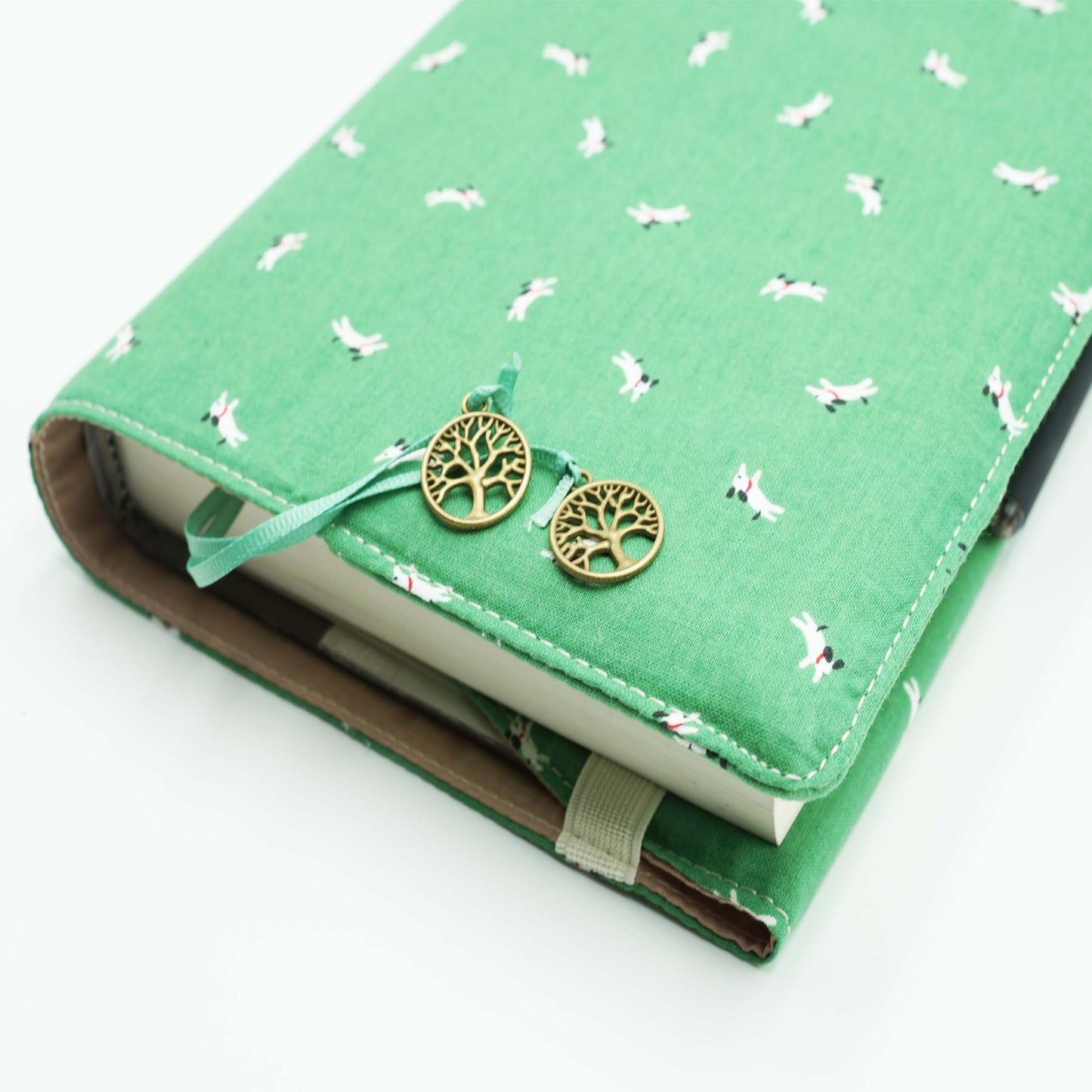 Happy Dog Book Cover, Fabric Dust Jacket