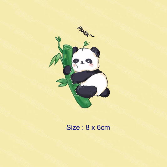 Panda Iron On DTF Transfer