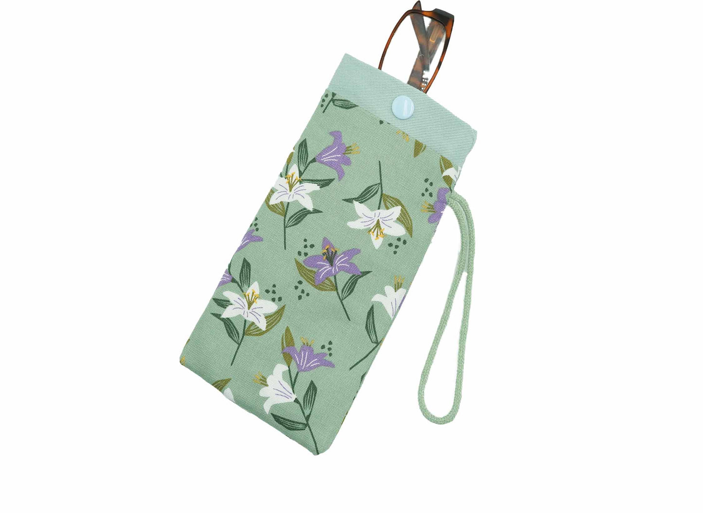 Madonna Lily Fabric Glasses Case