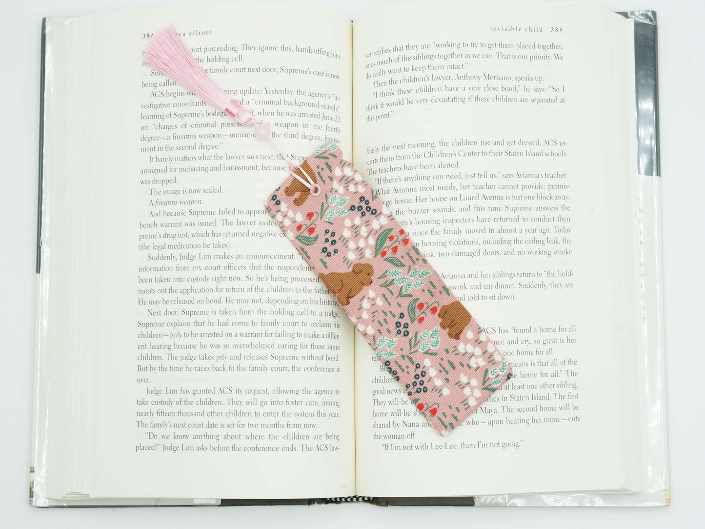 Brown Puppy Fabric Bookmark