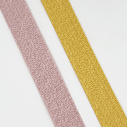 1.5'' Yarn Ribbon Yellow and Pink