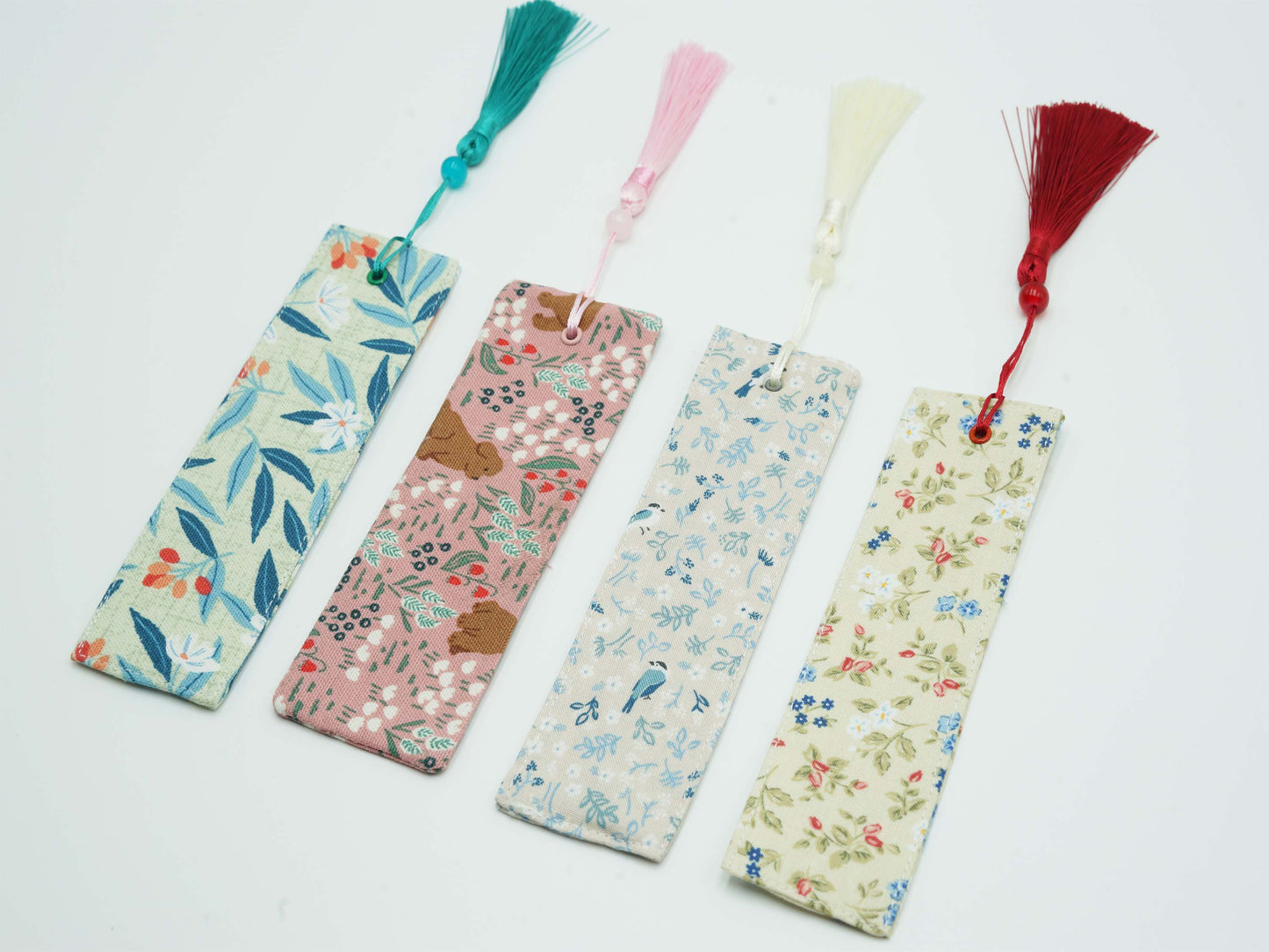 Retro Flower Fabric Bookmark