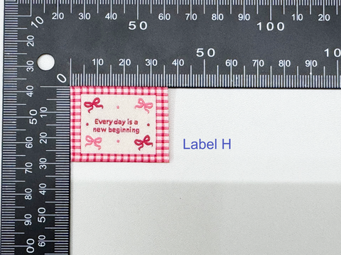 New Beginning Pink Woven Labels
