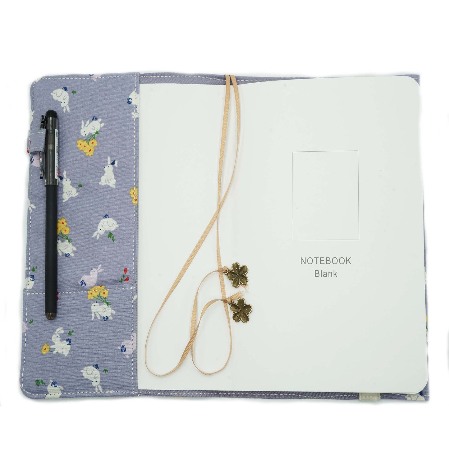 Enjoy Rabbit Book Cover, Fabric Dust Jacket