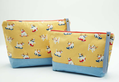 Skating Dog Zipper Bag, Make-Up Bag