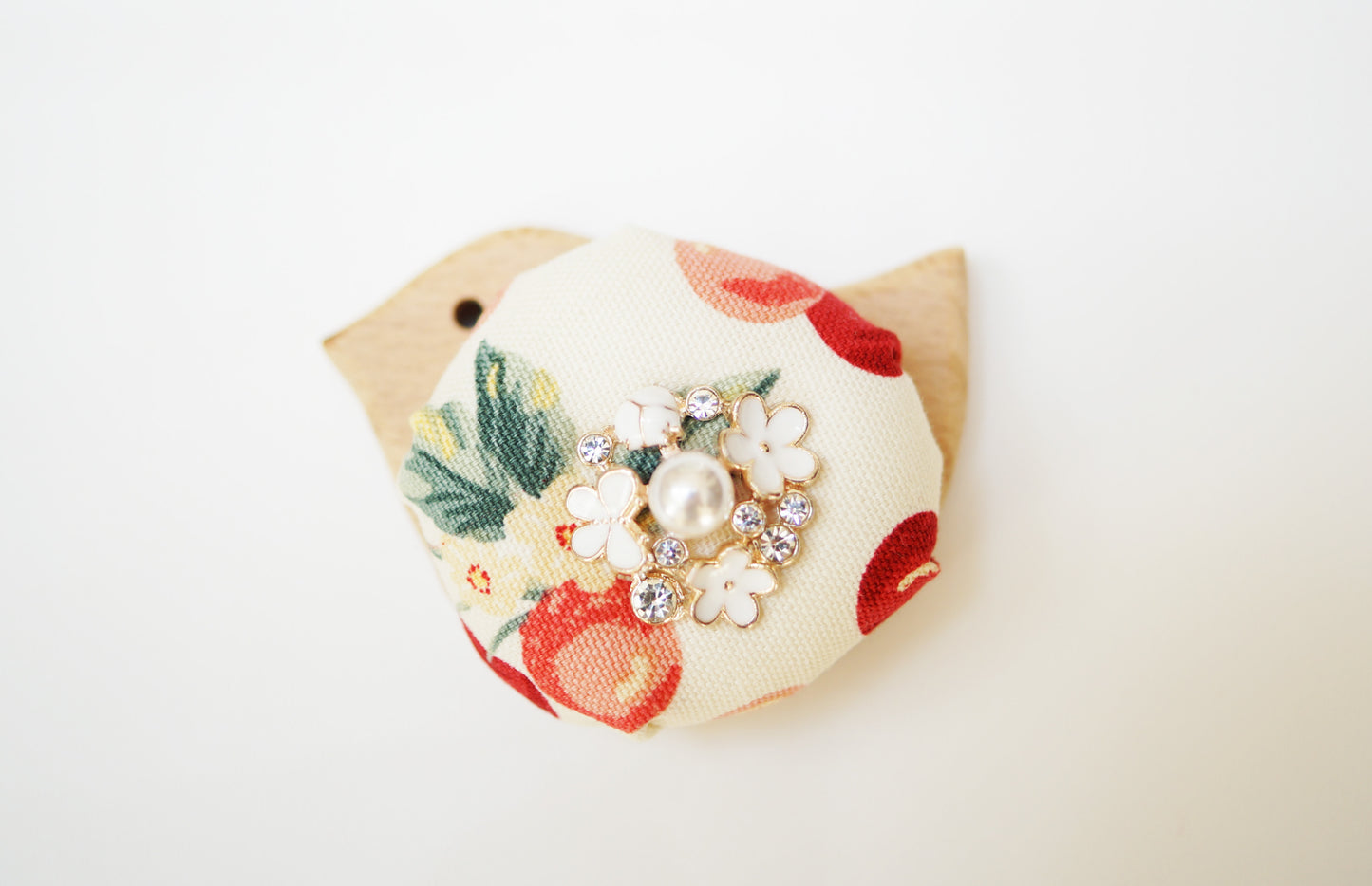 Wooden Pin Cushion Pin Keeper Various Floral Patterns