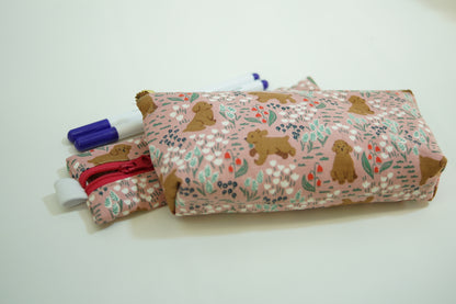 Pudding Print Accessory Clutch Bag, Large Makeup Pouch, Pencil Case