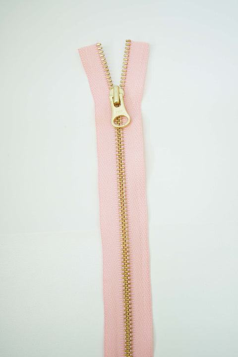 YKK #3 Brass Zippers Kits - 1yd & 3 Pulls