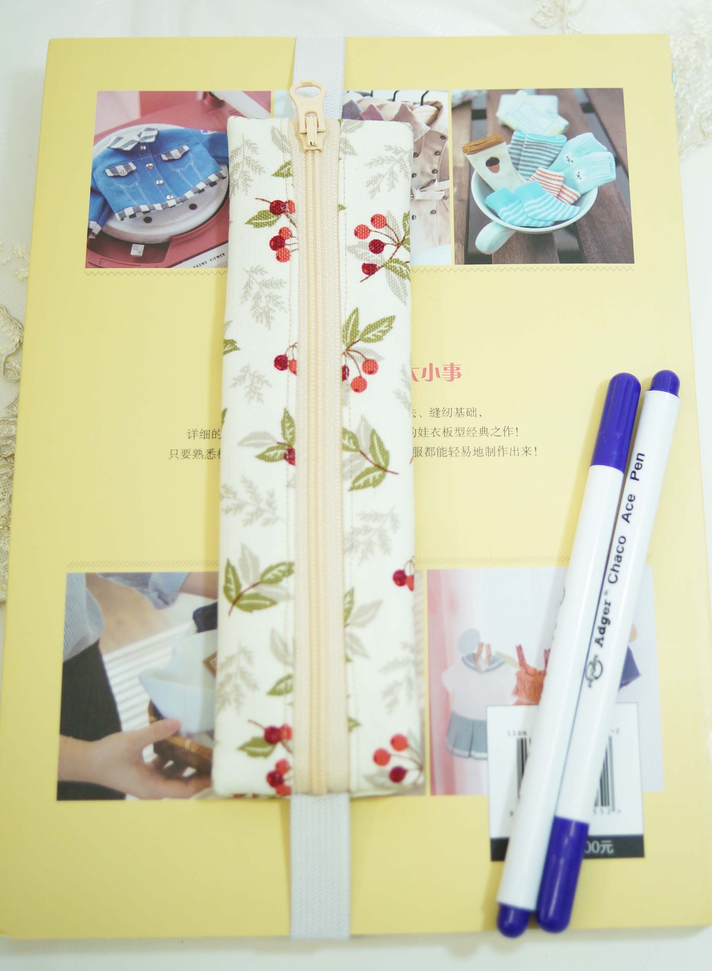 Cornus Pencil Case with Elastic Strap for Journal or Planner