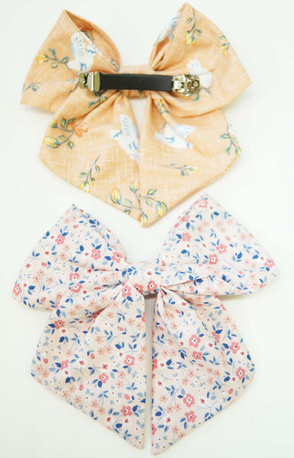 Peace Dove Print Fabric Bow