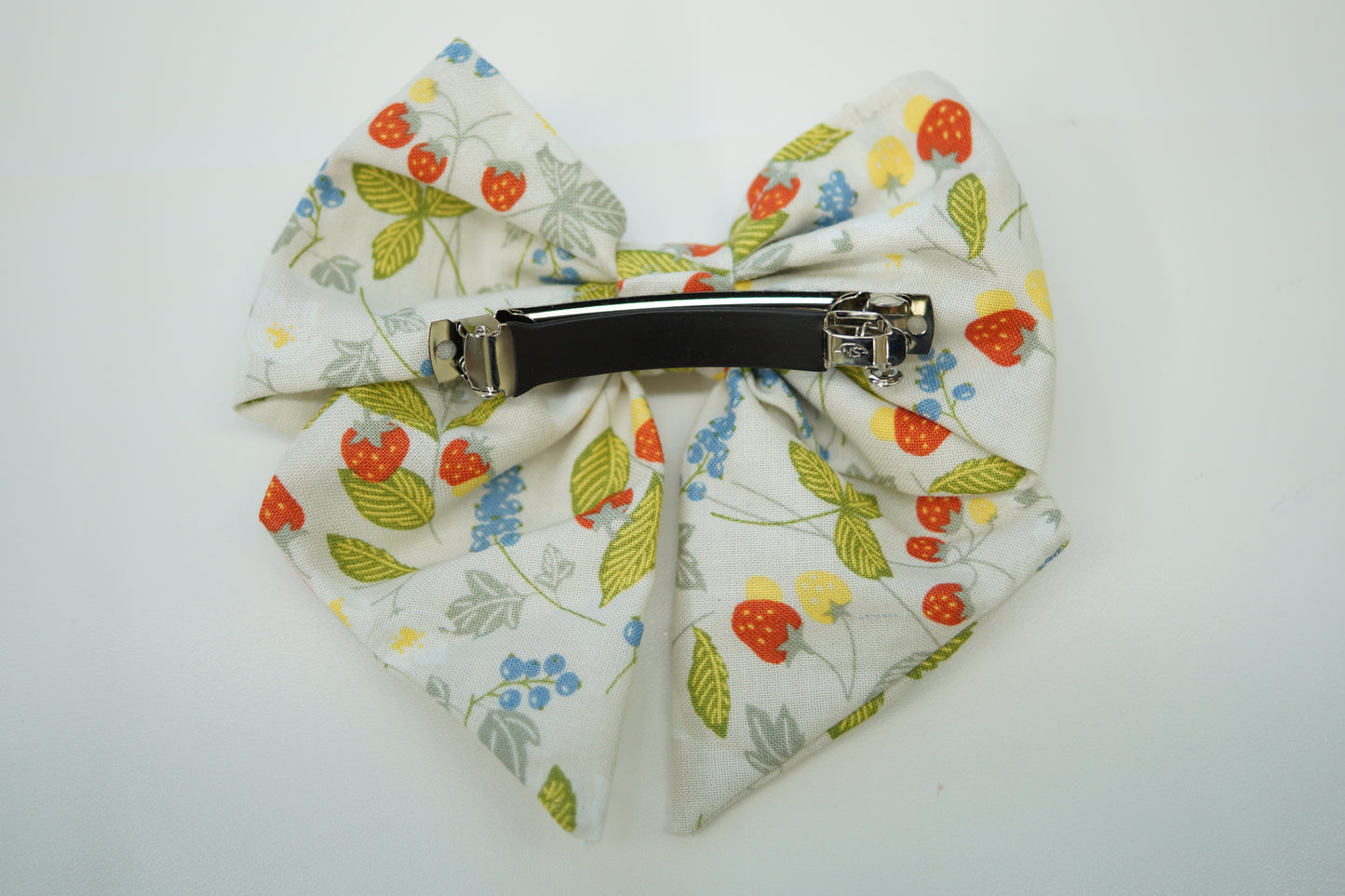 Strawberry Print Fabric Bow