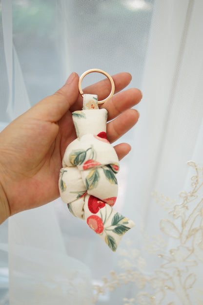 Cherry Fabric Keychain, Bag Charm