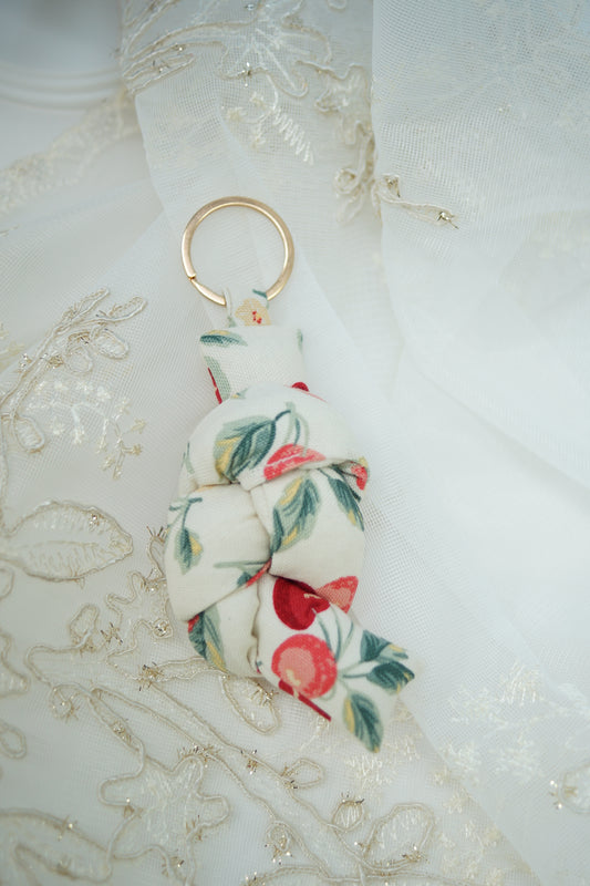 Cherry Fabric Keychain, Bag Charm